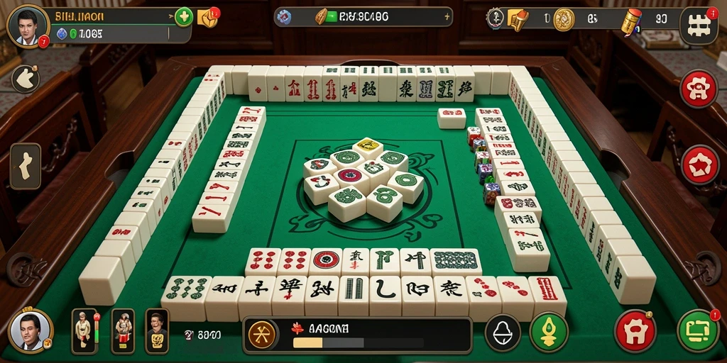 Tampilan permainan Mahjong seru dalam 8II.
