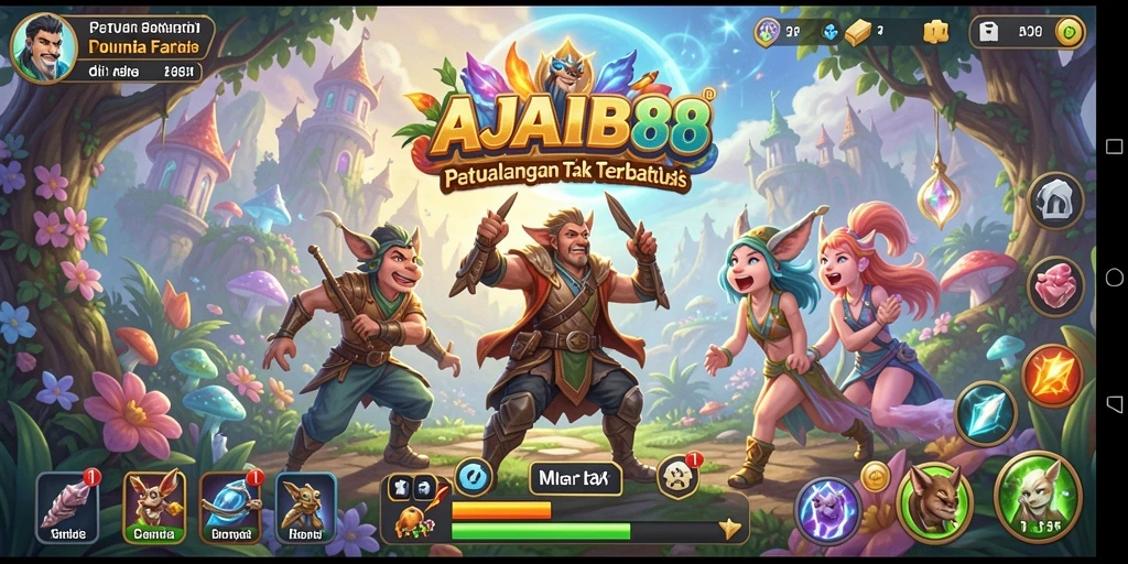 Screenshot AJAIB88 menampilkan aksi seru dalam dunia petualangan.