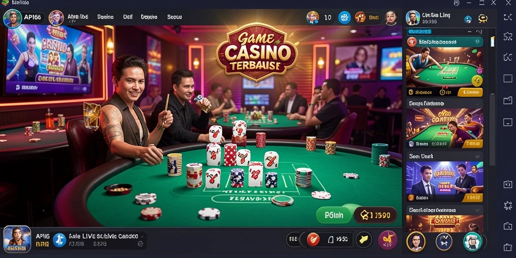 Tampilan interaktif dari game Live Casino API66 saat bermain.