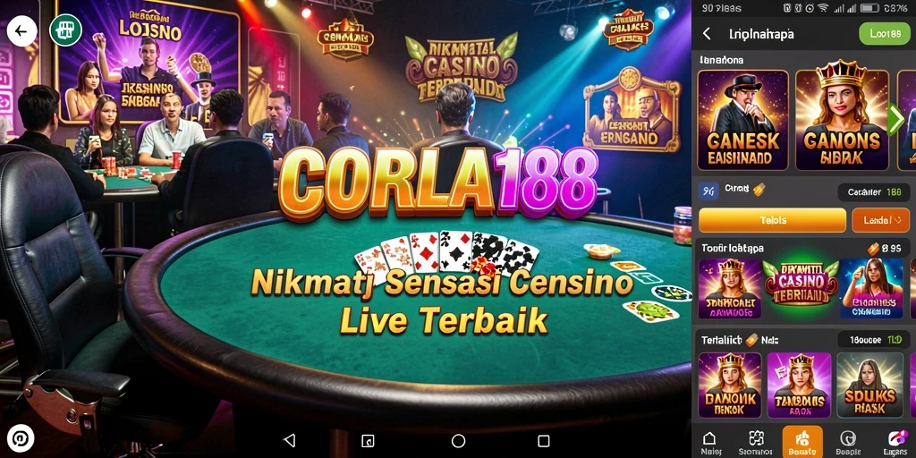 Tampilan gameplay Live Casino yang menarik dan interaktif.