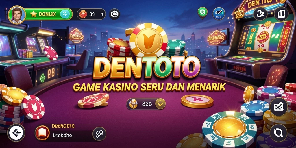 Screenshot DENTOTO menampilkan gameplay Kasino yang menarik.