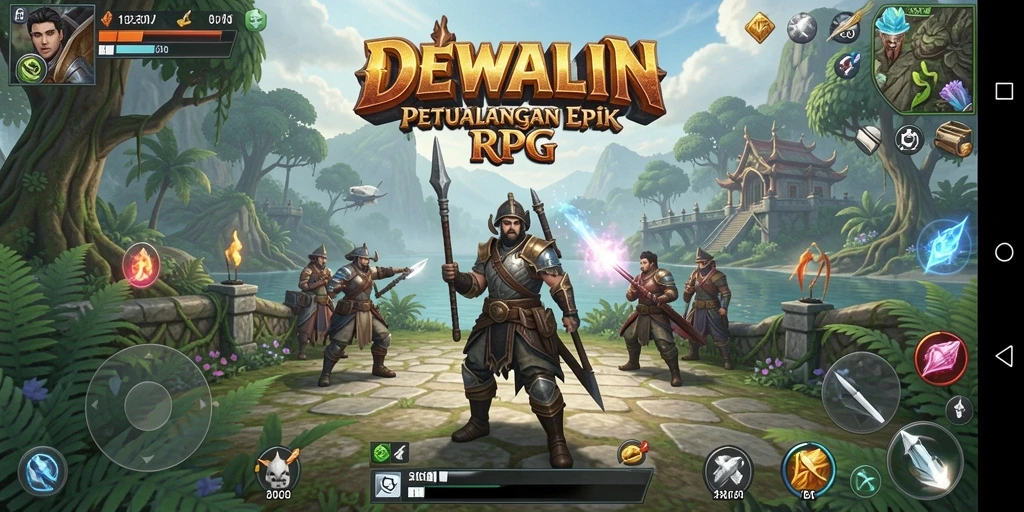 Screenshot gameplay DEWALIN yang menampilkan aksi RPG yang mendebarkan.