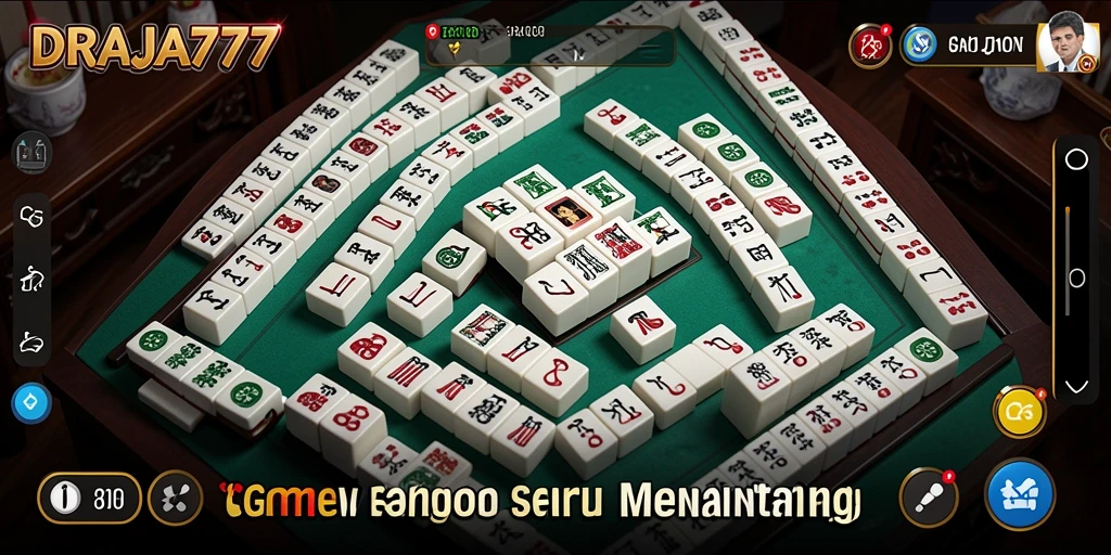 Tangkapan layar menunjukkan gameplay menawan DRAJA777 dalam Mahjong.