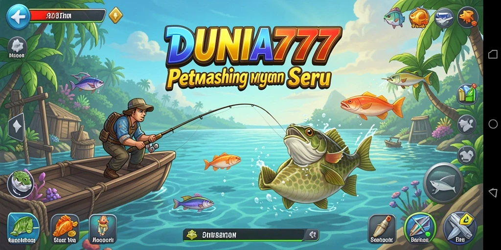 Gameplay seru memancing ikan di DUNIA777 dengan grafik menakjubkan.