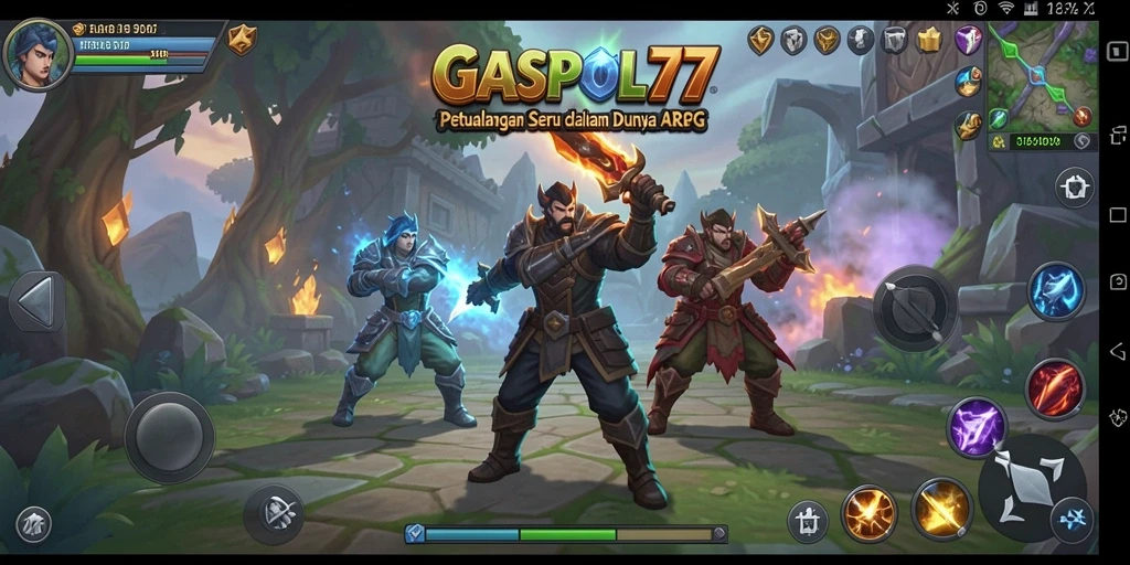 Tampilan aksi seru dalam game ARPG GASPOL77.
