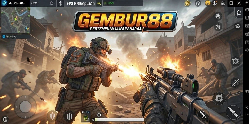 Tangkapan layar gameplay seru dalam pertempuran FPS.