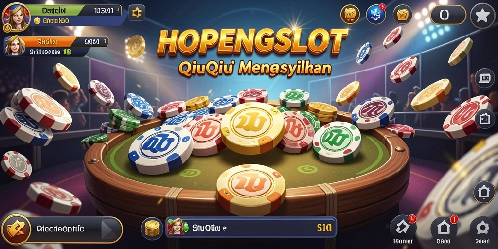 Screenshot HOPENGSLOT menampilkan aksi seru permainan QiuQiu.