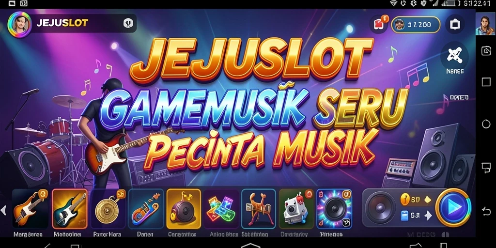 Tampilan menarik dari gameplay <strong>JEJUSLOT</strong> dengan berbagai pilihan lagu.