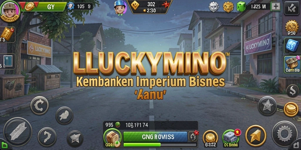 Tangkapan layar gameplay LUCKYMINO yang menampilkan manajemen bisnis yang seru.