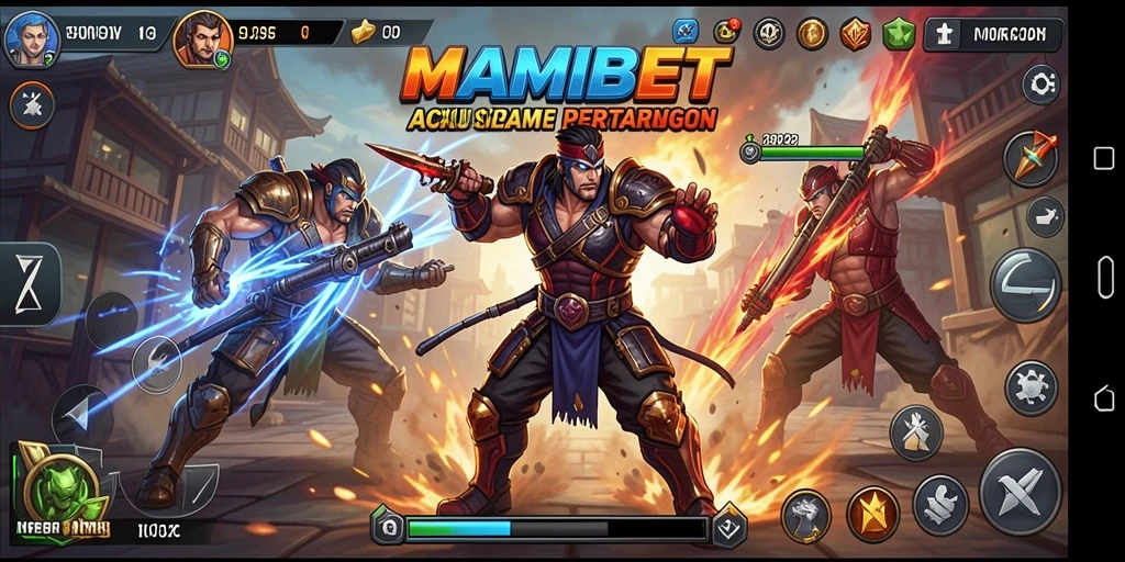 Screenshot MAMIBET menampilkan aksi pertarungan yang intens dan mendebarkan.