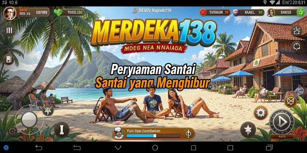 Tampilan gameplay MERDEKA138 yang menghibur dan penuh warna.