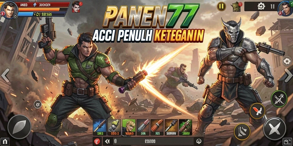 Screenshot menampilkan aksi seru dari gameplay PANEN77.
