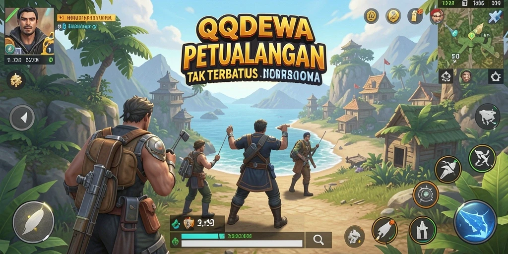 Screenshot gameplay QQDEWA menampilkan dunia yang luas dan penuh petualangan.