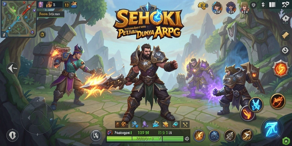 Screenshot gameplay SEHOKI yang menarik dengan aksi pertempuran ARPG.
