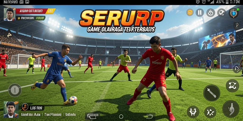 Tampilan gameplay SERURP dengan aksi olahraga yang mendebarkan.
