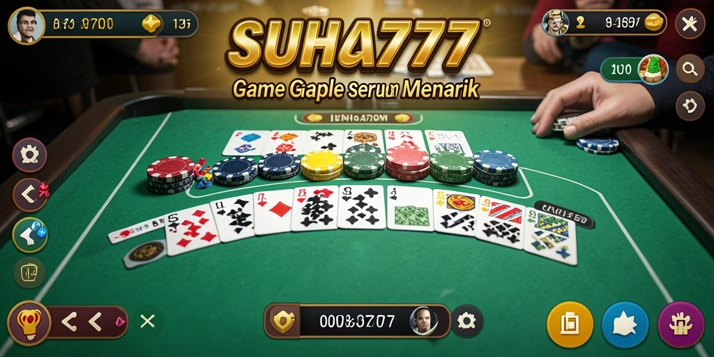 Screenshot menampilkan gameplay seru dengan desain Gaple yang menarik.