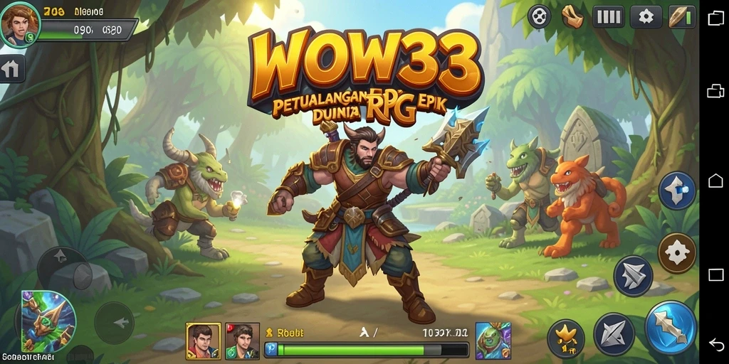 Tampilan gameplay dari <strong>WOW33</strong> menampilkan pertarungan seru dan karakter unik.