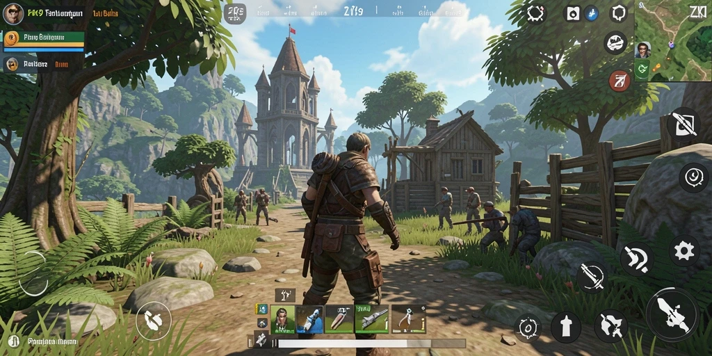 Screenshot gameplay ZK9 dengan aksi seru dalam dunia terbuka.